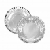 Plateau apéritif Algon Argenté Ronde 35 x 35 x 2 cm (48 Unités)