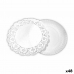 Cake stand Algon White 25 x 25 x 2 cm Circular (2 Pieces) (48 Units)