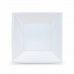 Set of reusable plates Algon Squared White Plastic 18 x 18 x 4 cm (36 Units)