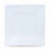 Set med återanvändbara tallrikar Algon Fyrkantig Vit Plast 23 x 23 x 2 cm (48 antal)