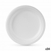 Conjunto de pratos Algon Descartáveis Branco Cana-de-açúcar 22 cm (24 Unidades)