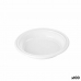 Újrafelhasználható tányérkészlet Algon Fehér Műanyag 20,5 x 20,5 x 3 cm (6 egység)
