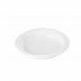 Újrafelhasználható tányérkészlet Algon Fehér Műanyag 20,5 x 20,5 x 3 cm (6 egység)