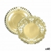 Snackdienblad Algon Gouden Rond 35 x 35 x 2 cm (48 Stuks)