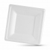 Комплект чинии Algon За Еднократна Употреба Бял Захарна Тръстика Квадратек 20 cm (24 броя)