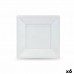 Set tanjura za višekratnu uporabu Algon Bijela Plastika 18 x 18 x 1,5 cm (36 Jedinice)