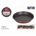 Formă pentru cuptor Quttin Cherry Oțel carbon 32 x 32 x 5 cm (12 Unități)