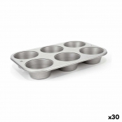 Molde para Flan Quttin Cherry 6 Unidades Acero al carbono 26,5 x 18,5 x 3  cm