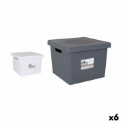 Caja de Almacenaje con Tapa Antracita Plástico 8,5 L 24 x 16 x 37