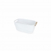 Panier Multi-usages Confortime Blanc Bois Plastique 27 x 14,5 x 12 cm Avec des poignées (12 Unités)