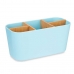 Tandenborstelhouder Berilo B9045-BLUE Blauw Bamboe Polypropyleen 21 x 10 x 9 cm (6 Stuks)