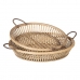 Vassoio per aperitivi 50 x 50 x 9,5 cm Naturale Rattan (2 Unità)