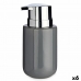 Dispensador de Sabão Berilo J1017-A-GRIS Cinzento Prateado Metal Cerâmica 350 ml 7 x 14,5 x 8,5 cm (6 Unidades)