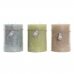 Kaars DKD Home Decor Vanille Was (3) (3 Onderdelen)