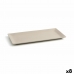 Snackdienblad Quid Mineral Gres Beige Keramisch 15 x 30 cm (8 Stuks)