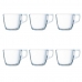 Dele kaffekopsæt Luminarc Nuevo Gennemsigtig Glas 220 ml 6 Dele (6 pcs)