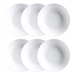 Set di piatti Luminarc Diwali 6 pcs Bianco Vetro