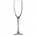 Champagne glass Ebro Transparent Glass (160 ml) (6 Units)