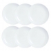 Plate set Luminarc Diwali 6 pcs White Glass 19 cm