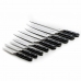 Chef's knife Quid Professional Inox Chef Black Černý Kov 25 cm (Pack 6x)