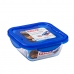 hermeetiline lõunasöögi karp Pyrex Cook & Go 16,7 x 16,7 x 7 cm Sinine 850 ml Klaas (6 Ühikut)