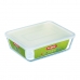 Cutie de prânz dreptunghiulară cu capac Pyrex Cook & Freeze 25 x 20 cm Transparent Silicon Sticlă 2,6 L (6 Unități)