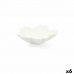 Snack tray Quid Select White Ceramic Flower (6 Units) (Pack 6x)