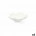 Snacksbrett Quid Select Hvit Keramikk Blomster (6 enheter) (Pack 6x)