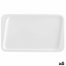 Prato de Sobremesa Quid Chef Cerâmica Branco 25 x 15 cm (6 Unidades) (Pack 6x)