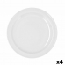 Piatto da pranzo Bidasoa Glacial Ala Estrch Bianco Ceramica Ø 26 cm 26 cm (4 Unità) (Pack 4x)