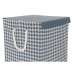 Panier à linge DKD Home Decor Pied de coq 36 x 36 x 55 cm Gris Bleu Jaune (3 Unités)