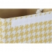 Panier à linge DKD Home Decor Pied de coq 36 x 36 x 55 cm Gris Bleu Jaune (3 Unités)