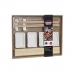 Conjunto de sushi DKD Home Decor Metal Bambu Branco Natural Oriental 30 x 40 cm 28 x 22 x 2,5 cm (9 Peças)