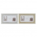 Fotolijsten DKD Home Decor Luxury Gouden Zilverkleurig Kristal polyestyreen Traditioneel 46,5 x 2 x 28,5 cm (2 Stuks)