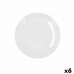 Flat plate Bidasoa Glacial Coupe Ceramic White (21 cm) (Pack 6x)