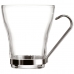 Комплект чаши за кафе части Quid Supreme Прозрачен Cтъкло Стомана 250 ml 3 Части