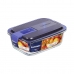 Hermetische Lunchtrommel Luminarc Easy Box Blauw Glas (6 Stuks) (820 ml)