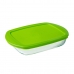 Cutie de prânz dreptunghiulară cu capac Pyrex Prep&store Px Verde 1,6 L 28 x 20 cm Sticlă (5 Unități)