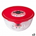 Cutie rotundă pentru prânz cu capac Ô Cuisine Prep&store Ocu Roșu 2 L 22 x 22 x 11 cm Sticlă (3 Unități)