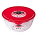 Round Lunch Box with Lid Ô Cuisine Prep&store Ocu Red 2 L 22 x 22 x 11 cm Glass (3 Units)