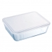 Négyszögletes uzsonnás doboz fedéllel Pyrex Cook & Freeze 19 x 14 x 5 cm 800 ml Átlátszó Szilikon Üveg (6 egység)