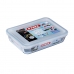 Rechthoekige lunchbox met deksel Pyrex Cook & Freeze 19 x 14 x 5 cm 800 ml Transparant Siliconen Glas (6 Stuks)