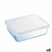 Obdélníkový svačinový box na zavírání Pyrex Cook & Freeze 22,5 x 17,5 x 6,5 cm 1,5 L Transparentní Silikonové Sklo (6 kusů)