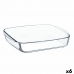 Teglia da Cucina Ô Cuisine Quadrato 25 x 22 x 5 cm Trasparente Vetro (6 Unità)