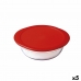 Porta Pranzo Rotondo con Coperchio Ô Cuisine Cook & Store 21 x 21 x 7 cm Rosso 1,1 L Silicone Vetro (5 Unità)