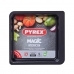 Molde para o Forno Pyrex Magic Quadrado Retangular Preto Metal 24 x 24 cm (6 Unidades)