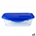 Ερμητικό Κουτί Γεύματος Pyrex Cook & Go Μπλε 1,7 L 24 x 18 cm Γυαλί (5 Μονάδες)