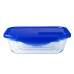 Hermetická obědová krabice Pyrex Cook & Go Modrý 1,7 L 24 x 18 cm Sklo (5 kusů)