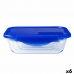 Tepelný obedár Pyrex Cook & Go 20,5 x 15,5 x 6 cm Modrá 800 ml Sklo (6 kusov)