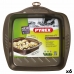 Formă pentru cuptor Pyrex Asimetria Pătrat Negru Metal 24 x 24 cm (6 Unități)